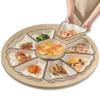 360 Rotating Round Lazy Susan Turntable,  20 24 28 32 36 39 Inches Large Wooden Rotating Serving Tray, Tabletop Service Plate For Restaurants Hotels Kitchens Homes view 1