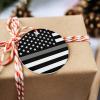 Country White Stars Ornament Thanksgiving Christmas Ornaments,Personalized Pendant for Halloween Xmas Thanks Day Home Decor,Women/Men Gifts Decoration,Silver Grey Black Correctional Officer Flag view 3