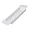 HERCHR Expandable Drain Bath Shelf Caddy Tray, Adjustable Bathtub Caddy Tray Simple Stylish Multifunctional Bathtub Storage Rack for Phone Towel Book Wine(White) view 2