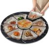 360 Rotating Round Lazy Susan Turntable,  20 24 28 32 36 39 Inches Large Wooden Rotating Serving Tray, Tabletop Service Plate For Restaurants Hotels Kitchens Homes view 1