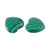jweemax 2PCS Natural Polished Love-Shaped Healing Crystals Stone, Heart-Shaped Decorative Stones for Handmade Craft, Dark Green view 1