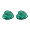 jweemax 2PCS Natural Polished Love-Shaped Healing Crystals Stone, Heart-Shaped Decorative Stones for Handmade Craft, Dark Green view 3