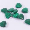jweemax 2PCS Natural Polished Love-Shaped Healing Crystals Stone, Heart-Shaped Decorative Stones for Handmade Craft, Dark Green view 4