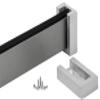 60" 55" 48" 42" 36" 32" 30" 26" 22" 20" 16" Long Closet Rod - Silent & Anti-Slip, Rectangular Aluminum Detachable Clothes Hanging Bar with Flange Set, Commercial Home ( Color : Grey , Size : Closet Wi view 2