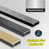 Rectangular Closet Rods with Mute Non-skid Strip, Laundry Room/Kitchen/Bedroom Cabinet Bar Cuttable, 63" 60" 55" 40" 38" 36" 30" 26" 24" Long, Gold Aluminum Alloy ( Color : Gold , Size : Closet Width view 4