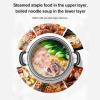 Steamer Stainless Steel Cookware 27cm/11in 2-Layer Steamer Pot Cooker Double Boiler Soup Steaming Pot view 3