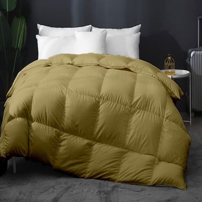 Home Decor 1000-TC Box Plated Down Alternative Comforter Twin XL Size 68 x 92 Inches 1-pc Comforte & 2pc Pillow Shams, 600 GSM Micro Fill & 4-8 Corner Tabs & Very Soft Fill Power