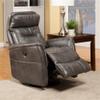 BOWERY HILL Polyester Manual Swivel Glider Recliner in Flint Black view 4