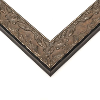 10x12 Frame Brown Rustic Pewter Solid Wood Picture Frame Width 1.75 Inches | Interior Depth 0.5 Inches | Benton Pewter Traditional Frame with UV Acrylic, Foam Board Backing & Hanging Hardware