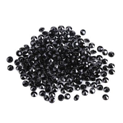 Gavigain 1000 Pcs 4mm Clear Acrylic Beads Vase Filler Wedding Party Decor DIY Ornament Accessories(Black)
