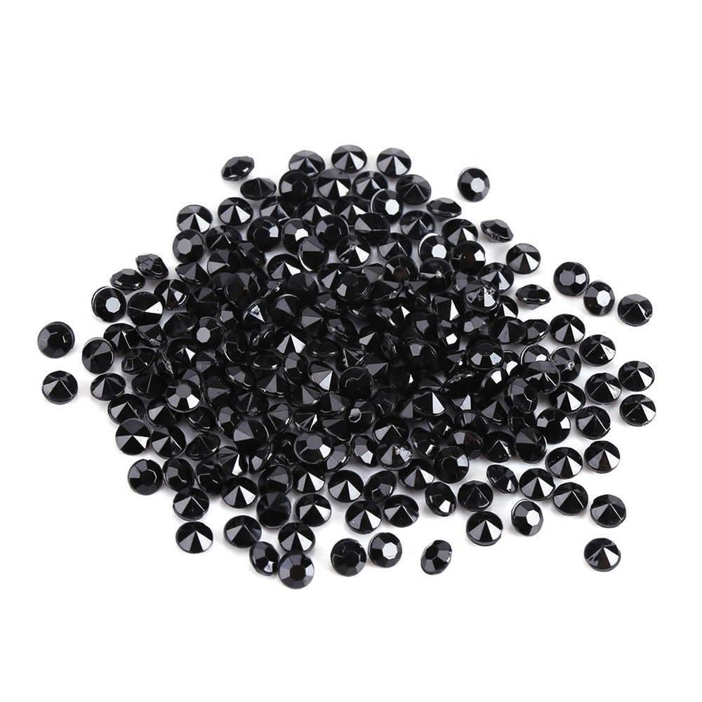 Gavigain 1000 Pcs 4mm Clear Acrylic Beads Vase Filler Wedding Party Decor DIY Ornament Accessories(Black)