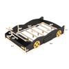 JIVOIT Full Size Car-Shaped Platform Bed with Wheels, Wood Platform Bed Frame with Storage and Wood Slat Support, Low Floor Bed Platform Bed, No Box Spring Needed (Black+Yellow, Full Size) view 2