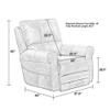 BOWERY HILL Power Wall Hugger Recliner in Brown Polyester Fabric view 2