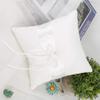 Gavigain Bowknot Rings Bearer Pillow Holder Wedding Rings Pillow with Simulation Pearl White(20 * 20CM) view 3