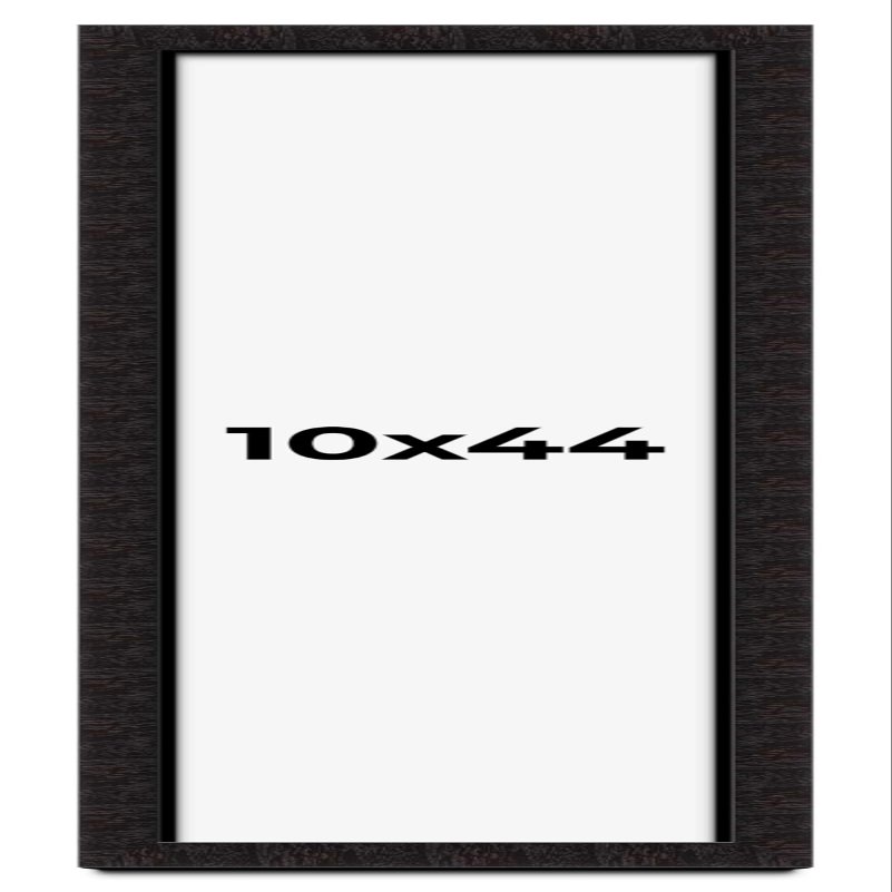 10x44 Shadow Box Black Solid Wood Display Picture Frame | 1 Inch Rabbet Depth | | 1.375 Inch Moulding Width | Grant Mid Century Photo Frame Complete with UV Acrylic, Backing & Hanging Hardware