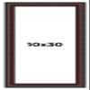 10x30 Frame Brown Round Mahogany Solid Wood Picture Frame | 1.625 Inch Moulding Width | with UV Acrylic Plexiglass, Foam Board Backing & Hanging Hardware Included view 1