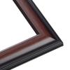 10x30 Frame Brown Round Mahogany Solid Wood Picture Frame | 1.625 Inch Moulding Width | with UV Acrylic Plexiglass, Foam Board Backing & Hanging Hardware Included view 3