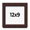 12x9 Shadow Box Brown Mahogany Veneer Solid Wood Display Frame | 1.375 Inch Moulding Width | 1 Inch Rabbet Depth | Complete with UV Acrylic Plexiglass, Backing & Hanging Hardware view 1