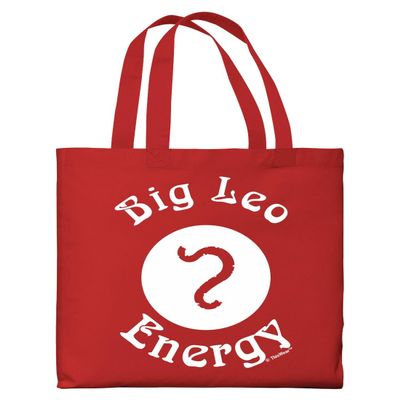 Zodiac Gifts For Men Leo Big Leo Energy Zodiac Sign Lightweight Red Canvas Tote Bag