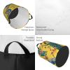 Beautiful Peacock Print Circular Protable Storage Bin,Basket For Laundry Hamper With Handles Bedroom Clothes view 4