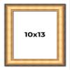 10x13 Frame Gold Plein Aire Solid Wood Picture Frame Width 2 Inches | Interior Frame Depth 0.5 Inches | Monza Traditional Photo Frame Complete with UV Acrylic, Foam Board Backing & Hanging Hardware view 1