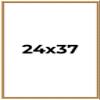 24x37 Frame Beaded Gold Solid Wood Picture Frame | 0.75 Inches Moulding Width | Liscio Oro Traditional Photo Frame | Complete with UV Acrylic Plexiglass, Foam Board Backing & Hanging Hardware view 1