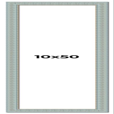 10x50 Frame Blue Teal Distressed Solid Wood Picture Frame | 1.625 Inch Moulding Width | Sonoma Blue Frame Complete with UV Acrylic Plexiglass, Foam Board Backing & Hanging Hardware