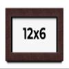 12x6 Shadow Box Brown Mahogany Veneer Solid Wood Display Frame | 1.375 Inch Moulding Width | 1 Inch Rabbet Depth | Complete with UV Acrylic Plexiglass, Backing & Hanging Hardware view 1
