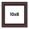 10x8 Frame Brown Round Mahogany Solid Wood Picture Frame | 1.625 Inch Moulding Width | with UV Acrylic Plexiglass, Foam Board Backing & Hanging Hardware Included view 1