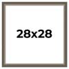 CustomPictureFrames.com 28x28 Frame Brown Solid Wood Picture Frame | 1.75 Inch Moulding Width | Austin Frame Complete with UV Acrylic Plexiglass, Foam Board Backing & Hanging Hardware view 1