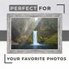 27x40 Frame Silver Real Wood Picture Frame Width 1.5 Inches | One Sheet Movie Poster Frame | Grimley Modern Photo Frame Complete with UV Acrylic, Foam Board Backing & Hanging Hardware view 2