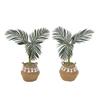 Nearly Natural 3ft. Artificial Golden Cane Palm Tree with Handmade Jute & Cotton Basket with Tassels DIY KIT (Set of 2) view 1