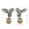 Nearly Natural 3ft. Artificial Golden Cane Palm Tree with Handmade Jute & Cotton Basket with Tassels DIY KIT (Set of 2) view 2