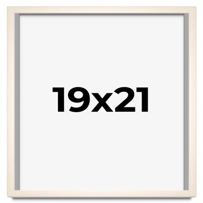 19x21 Frame White Wheat Solid Wood Picture Frame | Moulding Width 0.75 Inches | Interior Depth 0.5 Inches | Light Wood Traditional Photo Frame Complete with UV Acrylic, Foam Backing & Hanging Hardware