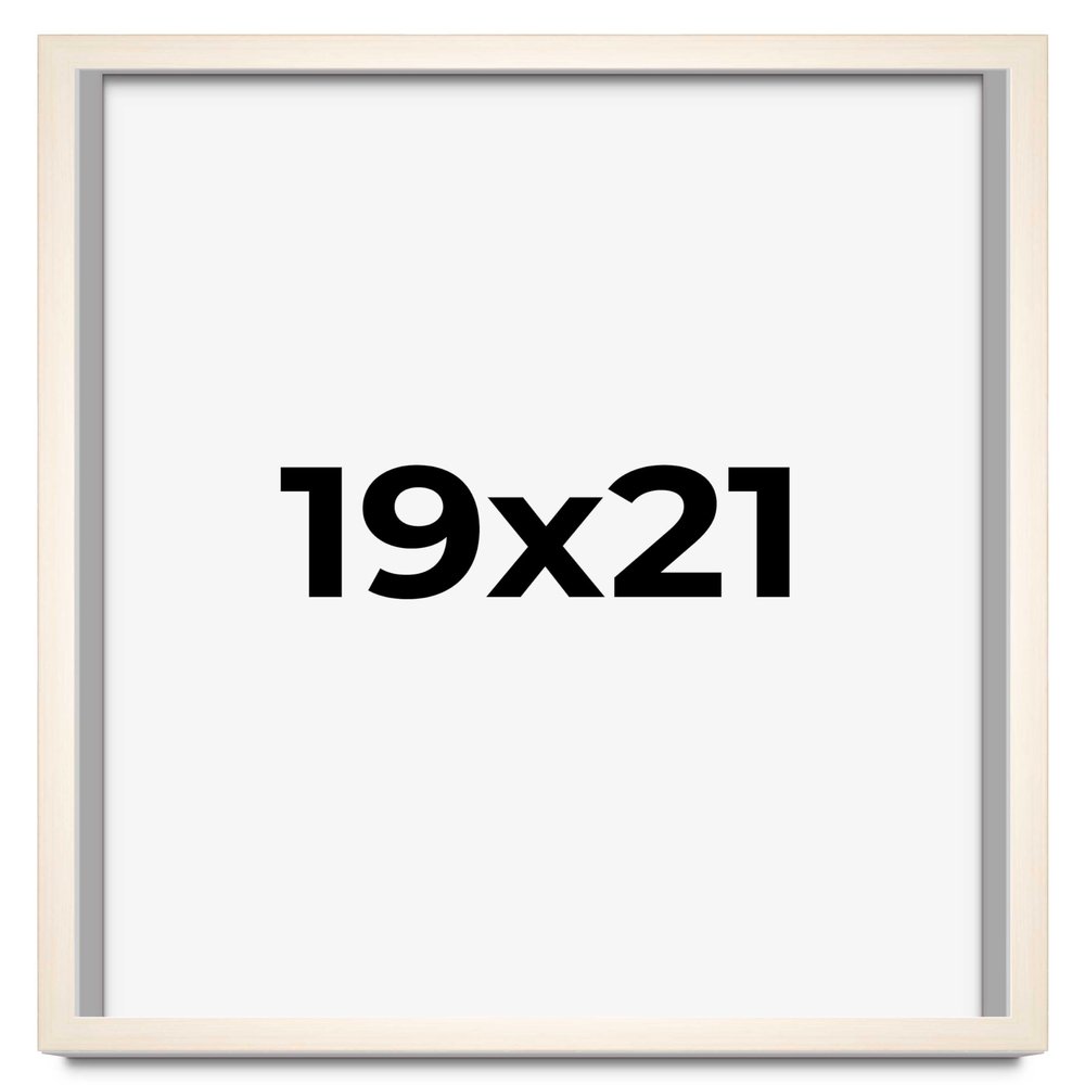 19x21 Frame White Wheat Solid Wood Picture Frame | Moulding Width 0.75 Inches | Interior Depth 0.5 Inches | Light Wood Traditional Photo Frame Complete with UV Acrylic, Foam Backing & Hanging Hardware