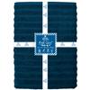DAN RIVER Pack of 2 Bath Sheet 35x70 Inches, Big Towels Oversized Extra Ribbed Large Bath Sheets, Absorbent Quick Dry Towels - Blue Opal view 2