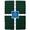DAN RIVER Pack of 2 Bath Sheet 35x70 Inches, Ribbed Oversized Bath Towels Extra Large, Organic Cotton Towels for Bathroom - Hunter Green view 2