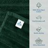 DAN RIVER Pack of 2 Bath Sheet 35x70 Inches, Ribbed Oversized Bath Towels Extra Large, Organic Cotton Towels for Bathroom - Hunter Green view 3