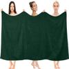 DAN RIVER Pack of 2 Bath Sheet 35x70 Inches, Ribbed Oversized Bath Towels Extra Large, Organic Cotton Towels for Bathroom - Hunter Green view 4
