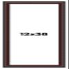12x38 Frame Brown Round Mahogany Solid Wood Picture Frame | 1.625 Inch Moulding Width | with UV Acrylic Plexiglass, Foam Board Backing & Hanging Hardware Included view 1