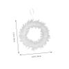 ABOOFAN 3pcs Lighted White Wreath for Home Decor Cloth Pendant Led Lights Festive Door Ornament for Christmas Weddings and Special Occasions view 3