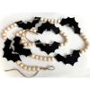 harayaa Halloween Bats Garland, Bats Wood Bead Banner, Table Decor Hanging Flying Bats Halloween Theme Banner for Outside, Doorway, Wall, Door, Mantle view 2