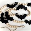 harayaa Halloween Bats Garland, Bats Wood Bead Banner, Table Decor Hanging Flying Bats Halloween Theme Banner for Outside, Doorway, Wall, Door, Mantle view 4