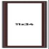 11x34 Frame Brown Round Mahogany Solid Wood Picture Frame | 1.625 Inch Moulding Width | with UV Acrylic Plexiglass, Foam Board Backing & Hanging Hardware Included view 1