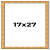 CustomPictureFrames.com 17x27 Frame Gold Rustic Solid Wood Picture Frame | 1.25 Inch Wide Moulding | Rustique Gold Collection | UV Acrylic Plexiglass, Foam Board Backing & Hanging Hardware Included view 1
