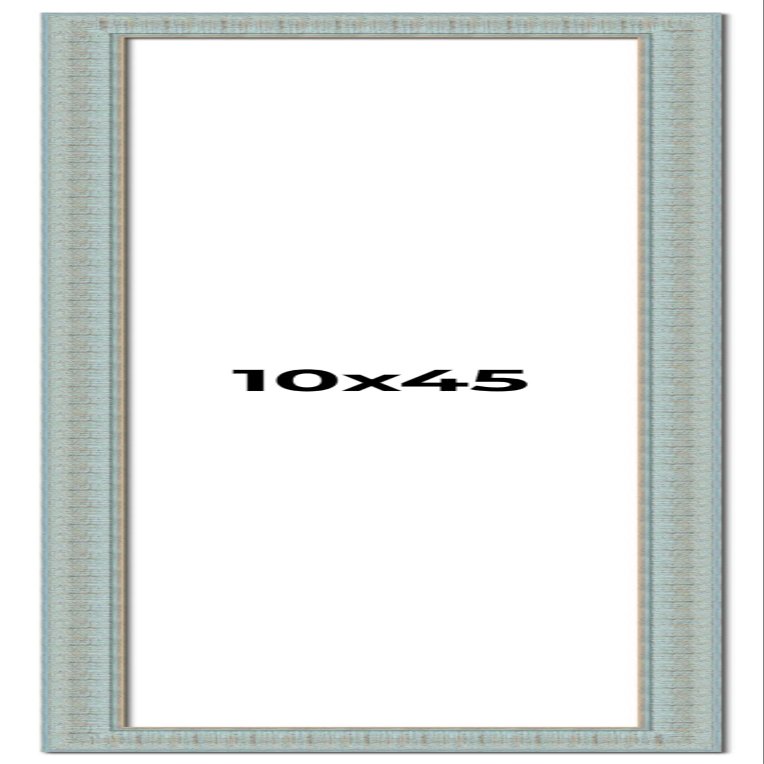 10x45 Frame Blue Teal Distressed Solid Wood Picture Frame | 1.625 Inch Moulding Width | Sonoma Blue Frame Complete with UV Acrylic Plexiglass, Foam Board Backing & Hanging Hardware