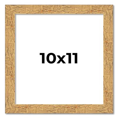 10x11 Frame Beige Shabby Chic Solid Wood Picture Frame | 1.25 Inch Moulding Width | Interior Frame Depth 0.5 Inches | Mastic Distressed Photo Frame Complete with UV Acrylic, Foam Board Backing &