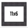 11x6 Frame Brown Rustic Solid Wood Picture Frame 1.5 Inches Wide | Interior Frame Depth 0.5 Inches | Sonoma Frame Complete with UV Acrylic Plexiglass, Foam Board Backing & Hanging Hardware view 1