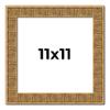 11x11 Frame Black and Gold Distressed Solid Wood Sonoma Picture Frame | 1.625 Inch Moulding Width | with UV Acrylic Plexiglass, Foam Board Backing & Hanging Hardware Included view 1