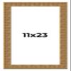 11x23 Frame Black and Gold Distressed Solid Wood Sonoma Picture Frame | 1.625 Inch Moulding Width | with UV Acrylic Plexiglass, Foam Board Backing & Hanging Hardware Included view 1